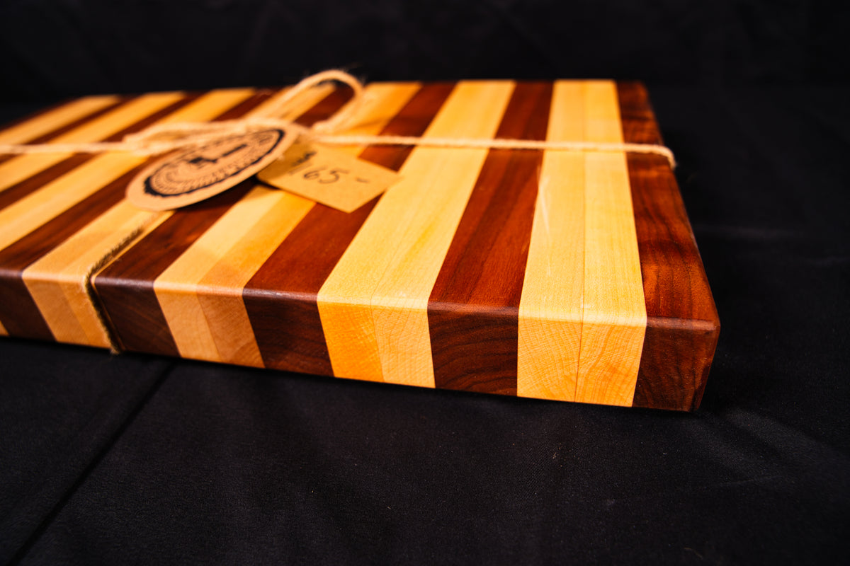 Striped Edge Grain Cutting Board- 21" x 11.5" x 1.625"-CB5