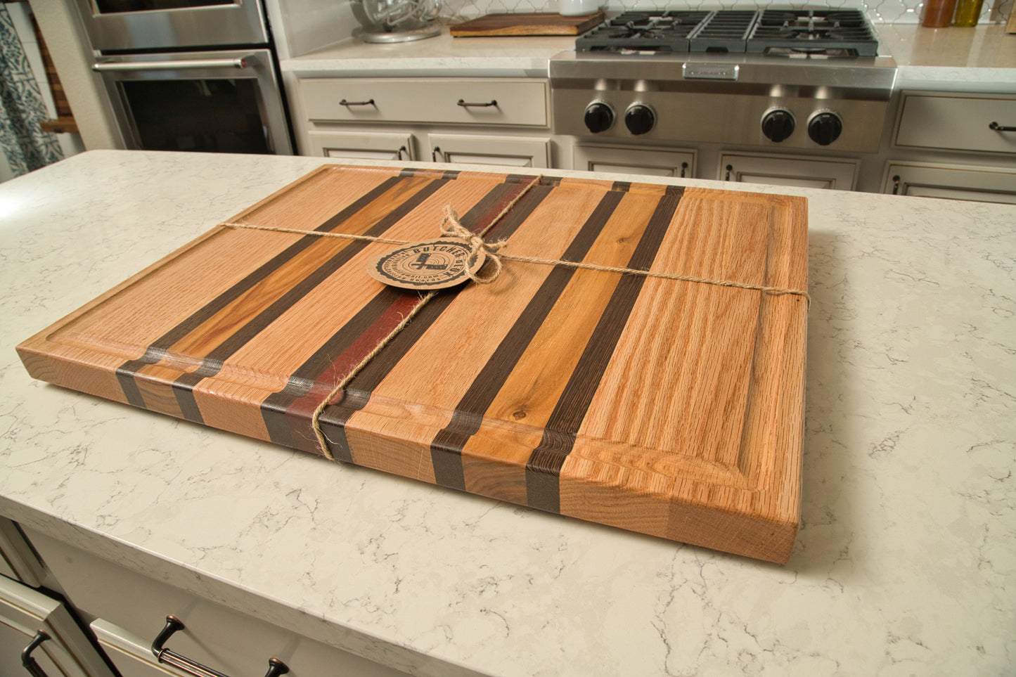 Brisket Board-BB6-Red Oak-Padauk-Wenge-Canary