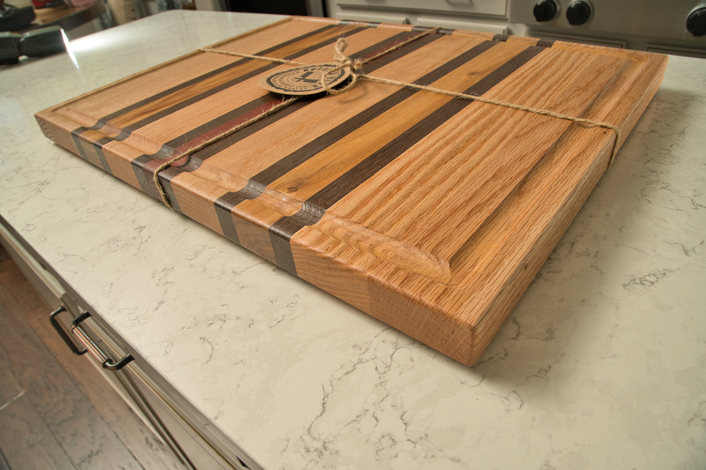 Brisket Board-BB6-Red Oak-Padauk-Wenge-Canary