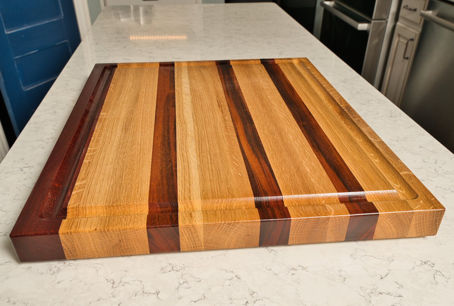 Brisket Board-BB1-Tigerwood-Padauk-Oak