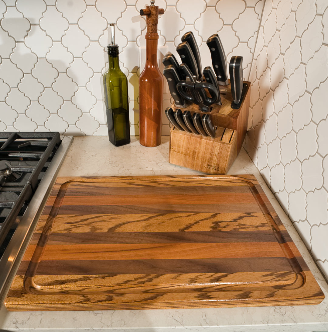 Kitchen Cutting Board-KCB1-Zebra-Tigerwood-Walnut