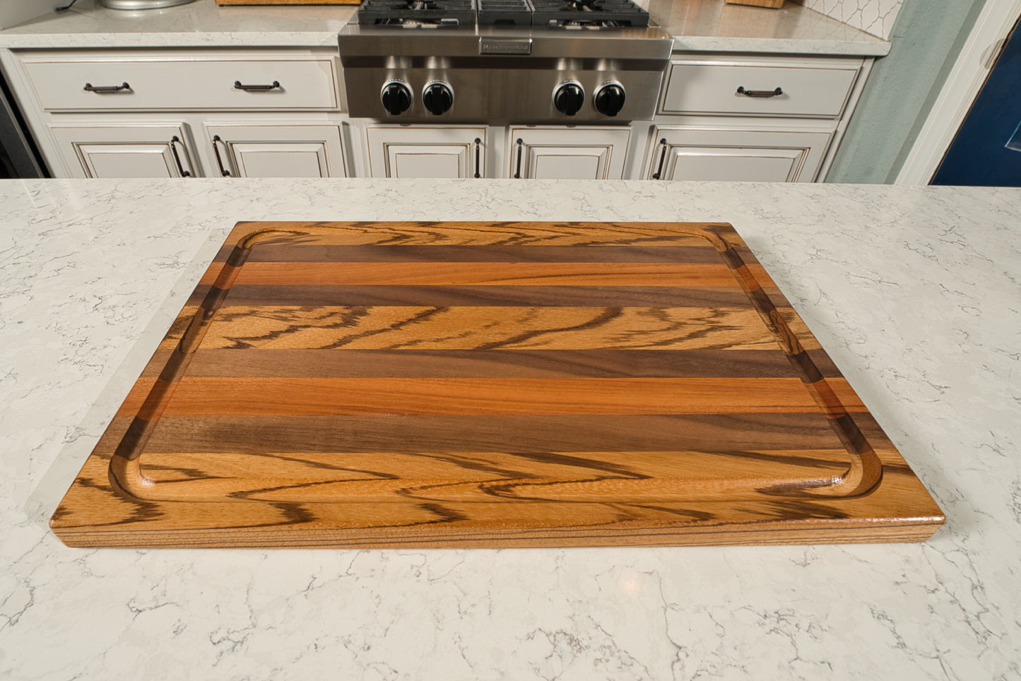 Kitchen Cutting Board-KCB1-Zebra-Tigerwood-Walnut