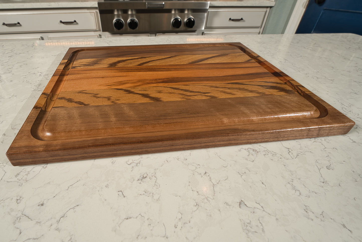 Kitchen Cutting Board-KCB3-Tigerwood-Zebra-Walnut