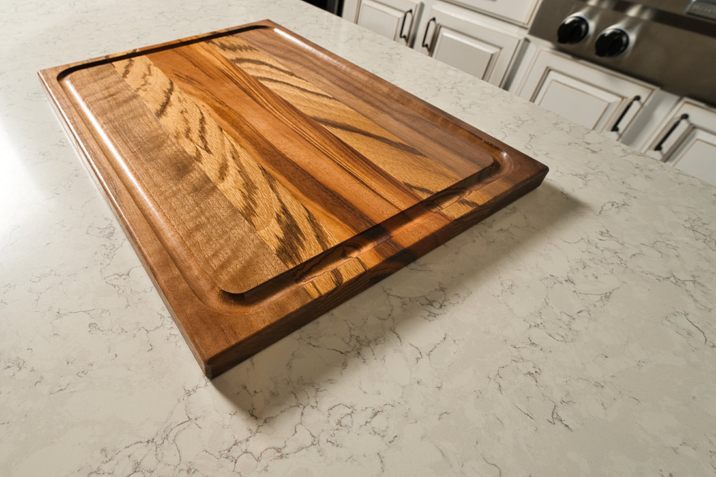 Kitchen Cutting Board-KCB3-Tigerwood-Zebra-Walnut
