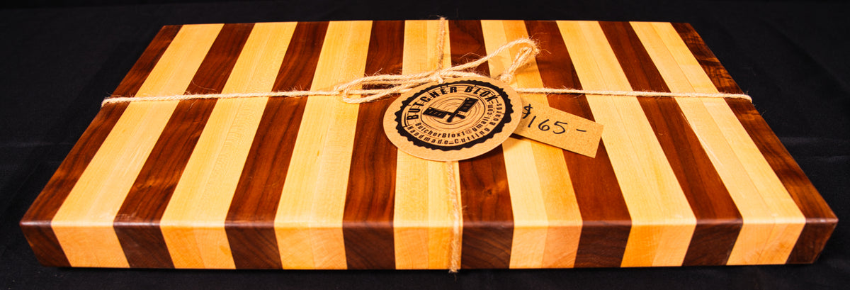 Striped Edge Grain Cutting Board- 21" x 11.5" x 1.625"-CB5