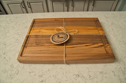 Gorgeous Kitchen Cutting Board featuring Canary, Zebra and Dark Walnut