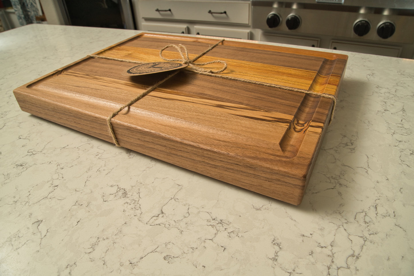 Gorgeous Kitchen Cutting Board featuring Canary, Zebra and Dark Walnut