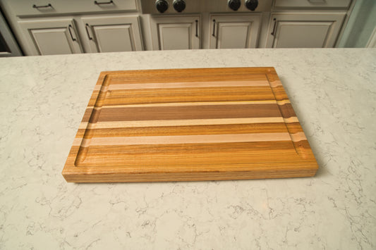 Beautiful Kitchen Cutting Board featuring Canary and Dark Walnut