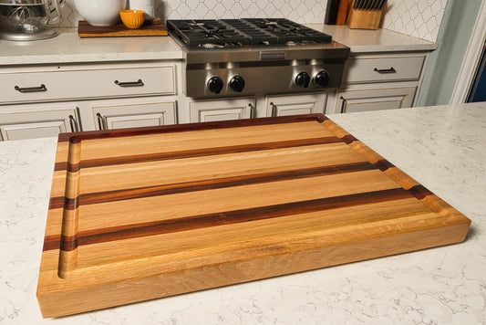 Brisket Board-BB1-Tigerwood-Padauk-Oak