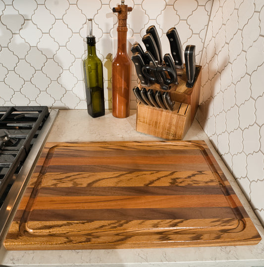 Kitchen Cutting Board-KCB1-Zebra-Tigerwood-Walnut