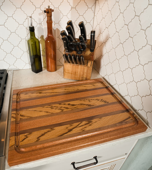 Kitchen Cutting Board-KCB2-Tigerwood-Mahoghany-Walnut