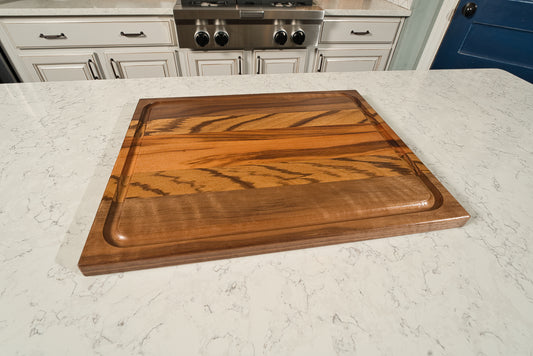 Kitchen Cutting Board-KCB3-Tigerwood-Zebra-Walnut