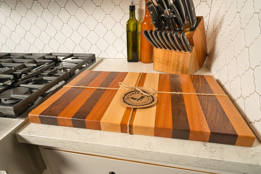 Kitchen Cutting Board-KCB6-Maple-Walnut-Mahogany
